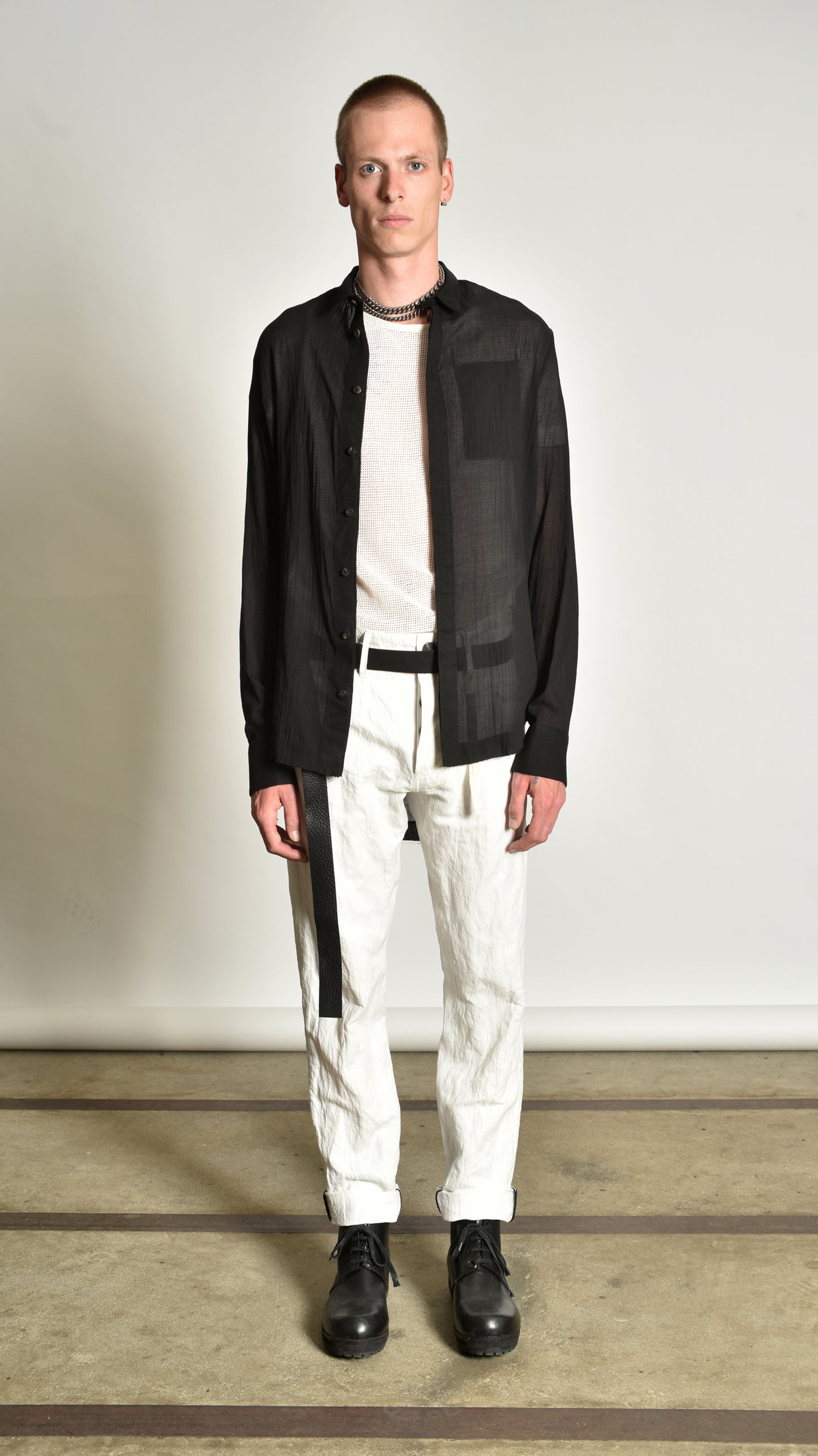 Kimono Curved-Hem Shirt