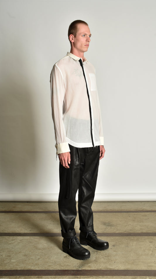 Kimono Curved-Hem Shirt