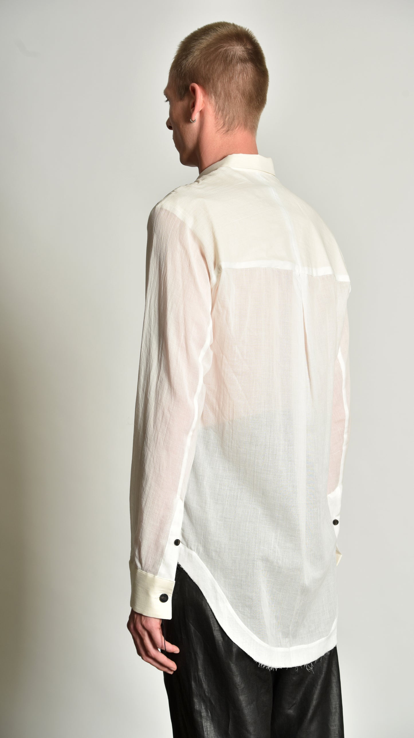 Kimono Curved-Hem Shirt