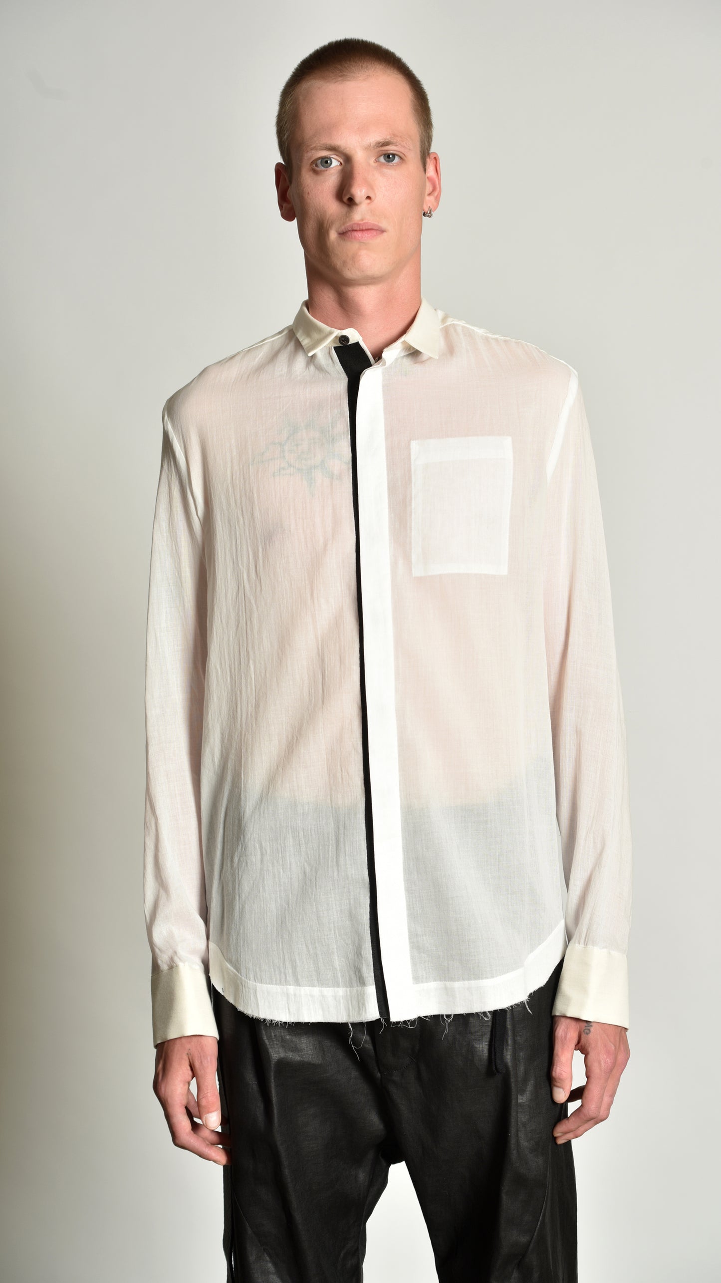 Kimono Curved-Hem Shirt