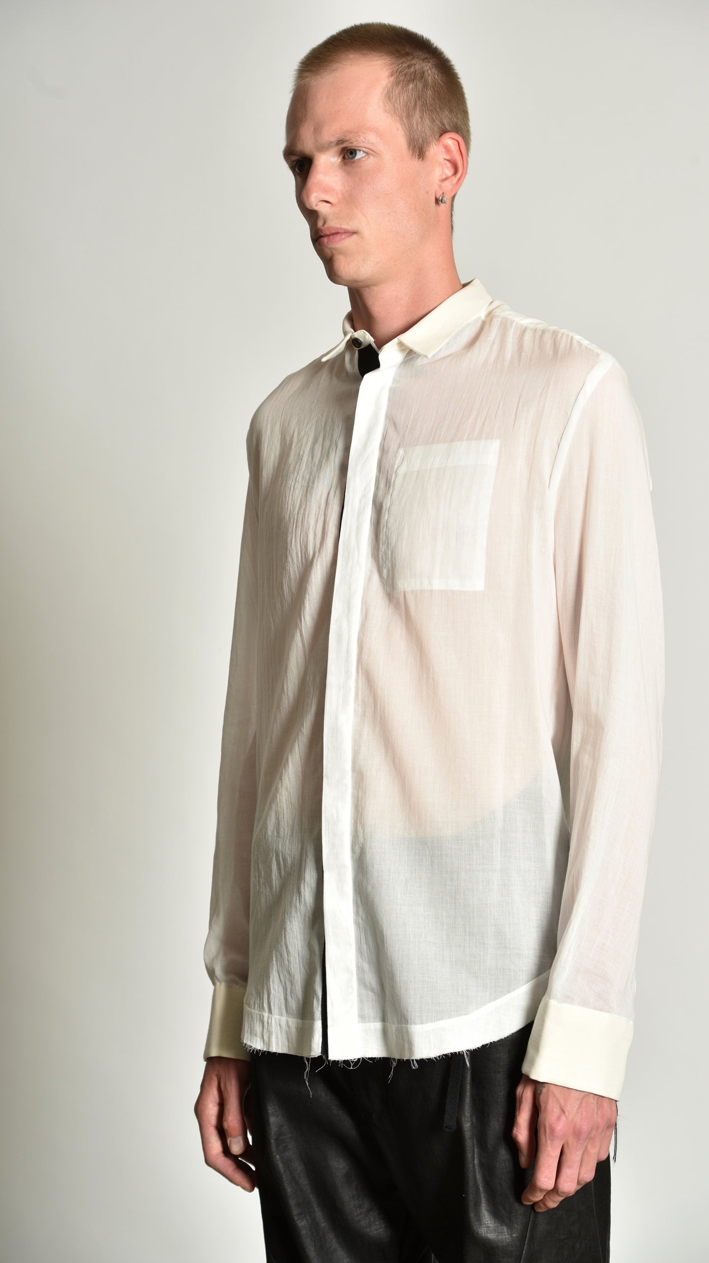 Kimono Curved-Hem Shirt