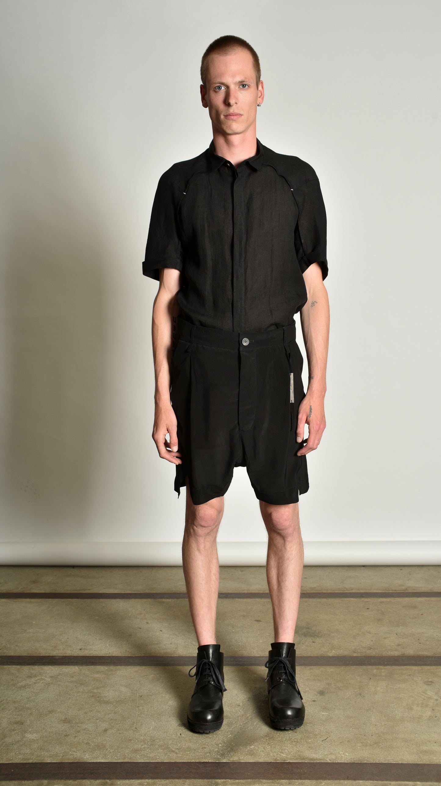 Twistwaist Pleated Decoup Shorts