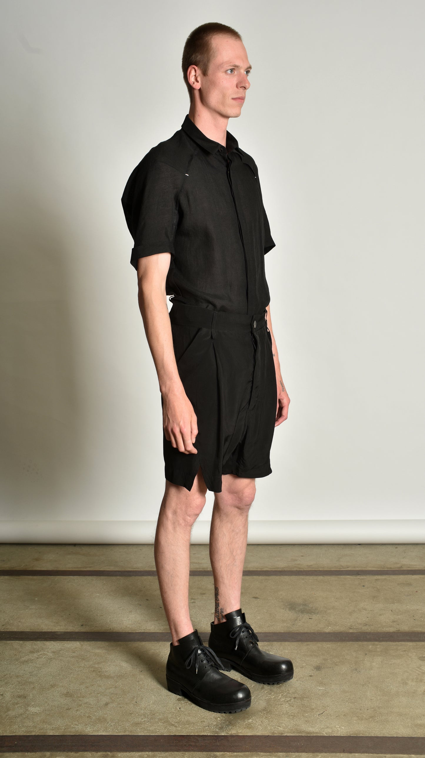 Twistwaist Pleated Decoup Shorts