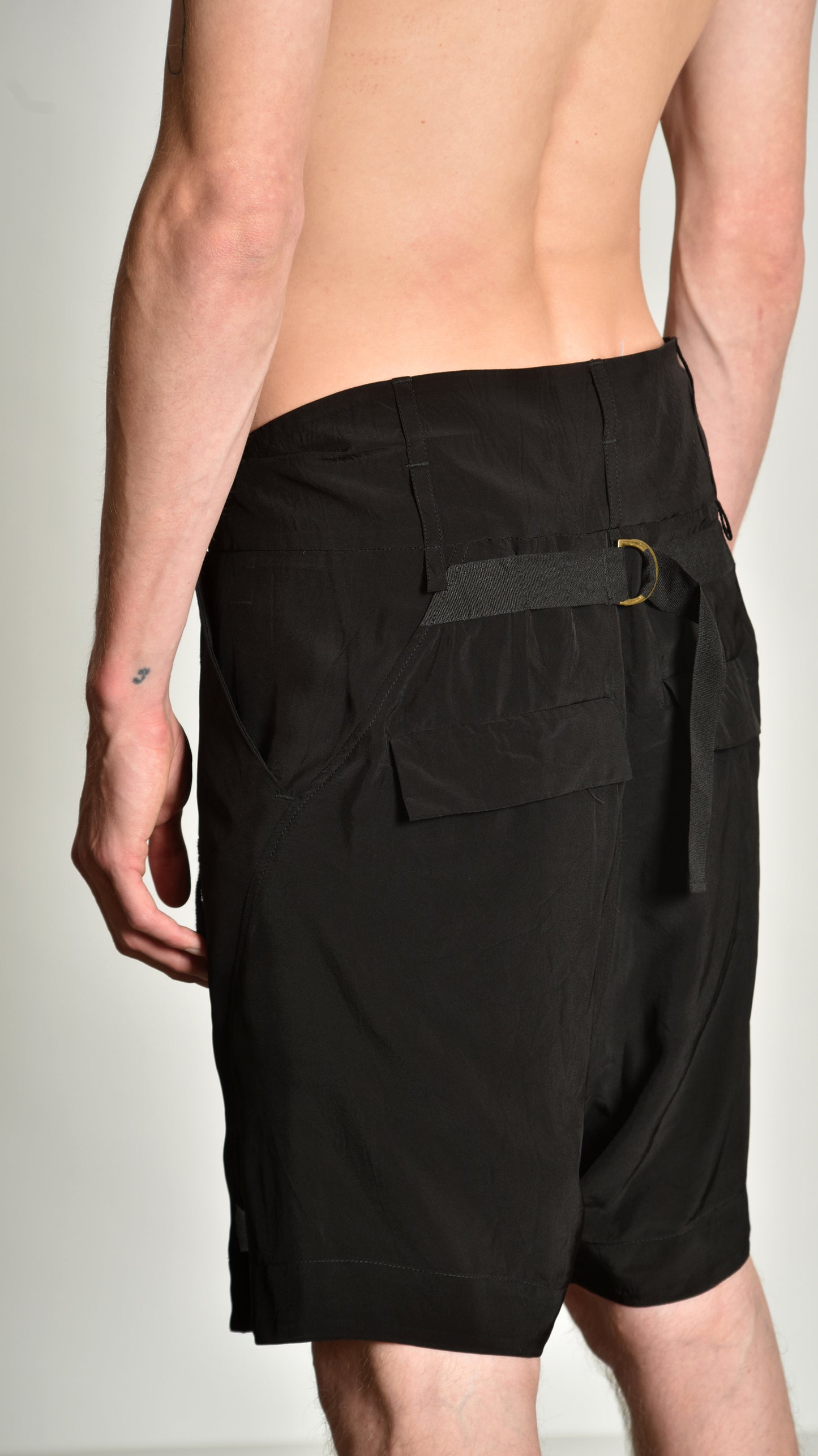 Twistwaist Pleated Decoup Shorts