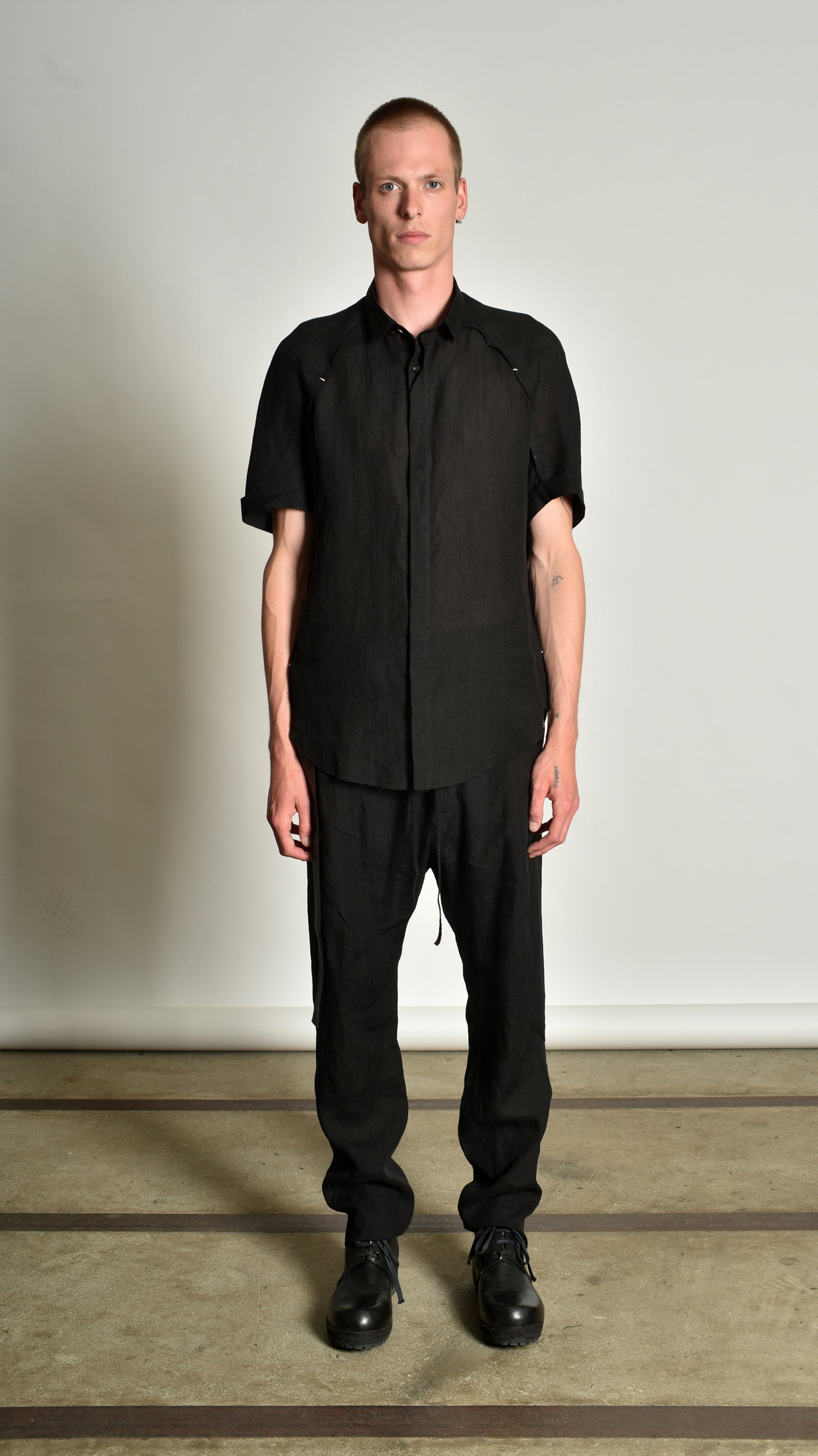 Shortsleeved Deconstructed Kimono Shirt