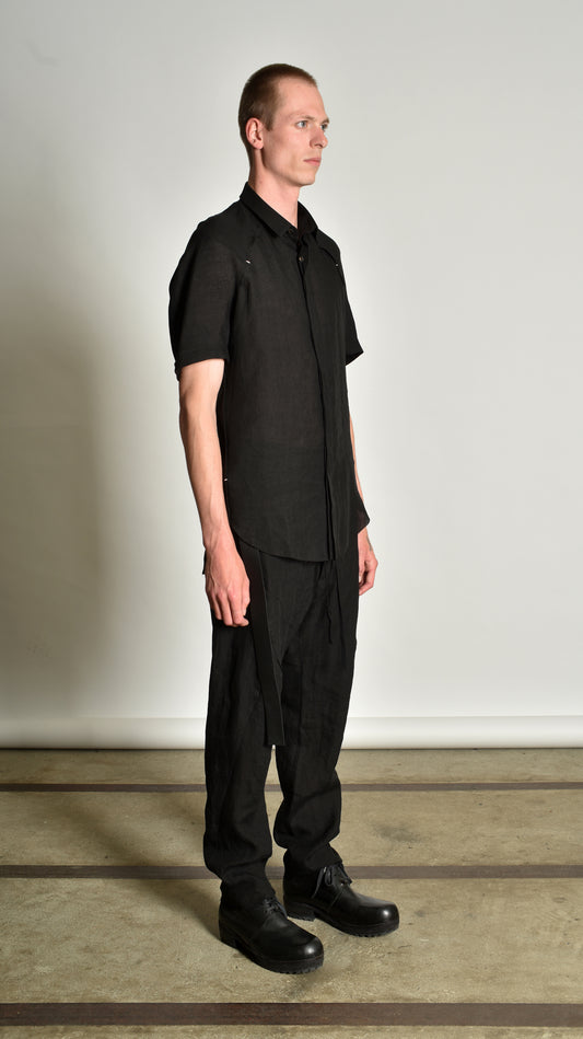 Shortsleeved Deconstructed Kimono Shirt