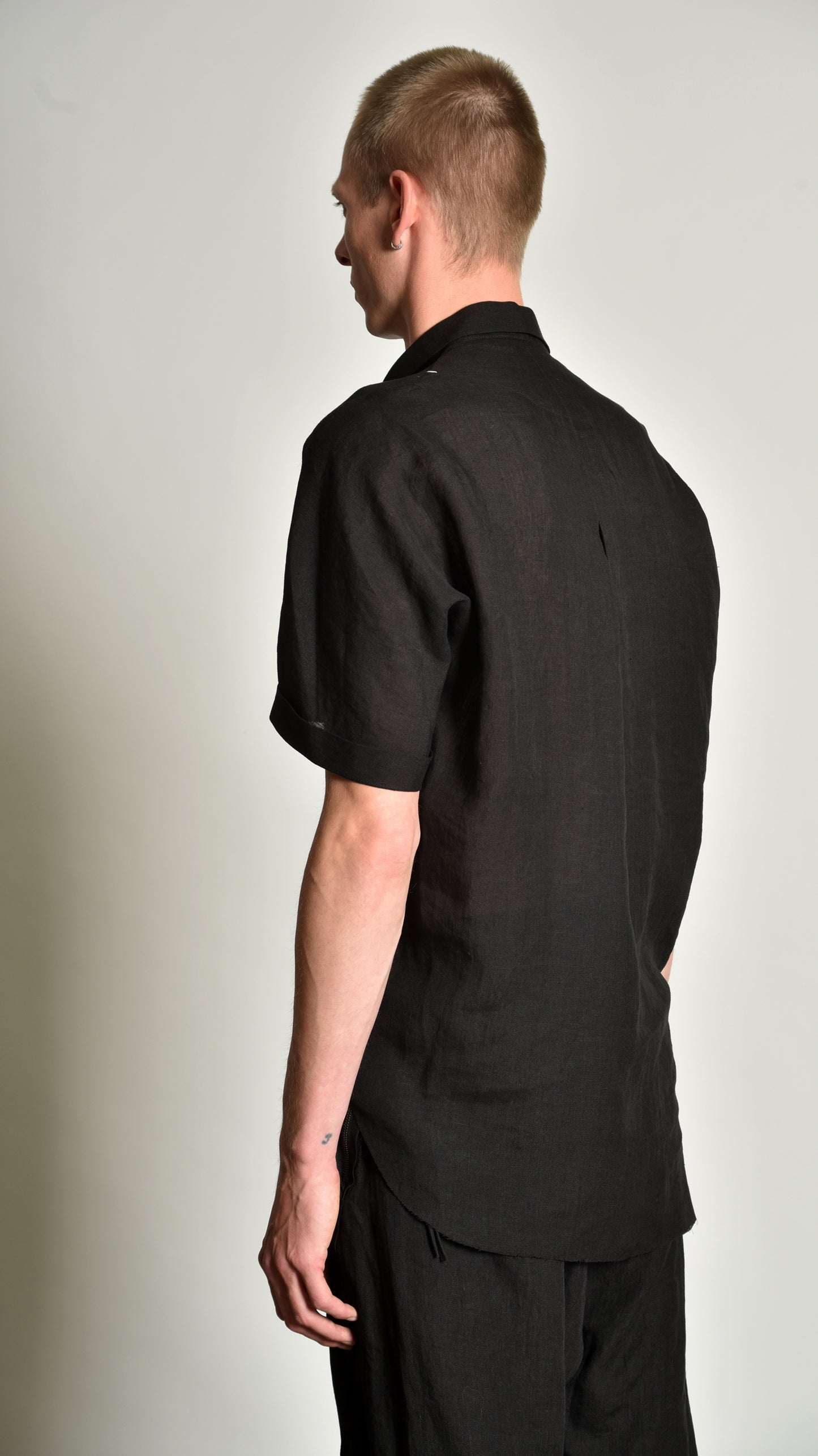 Shortsleeved Deconstructed Kimono Shirt