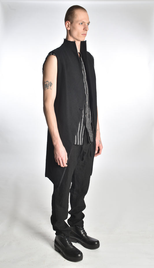 JA66B - Long Raw Collar Waistcoat