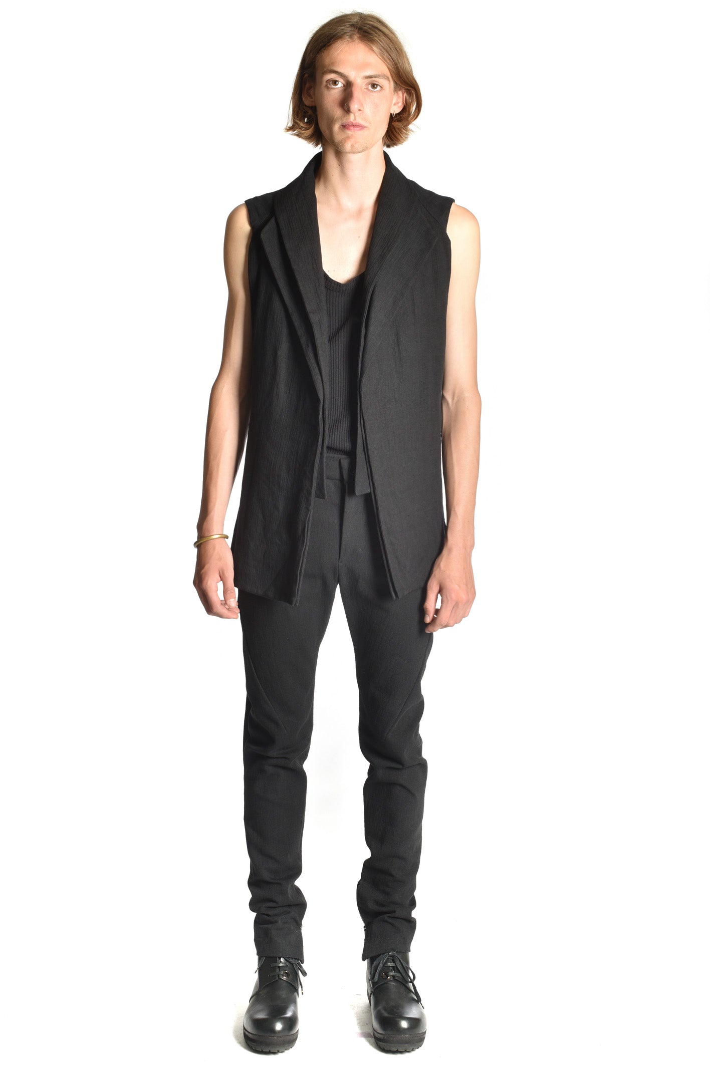 Double Collared Backstrap Waistcoat