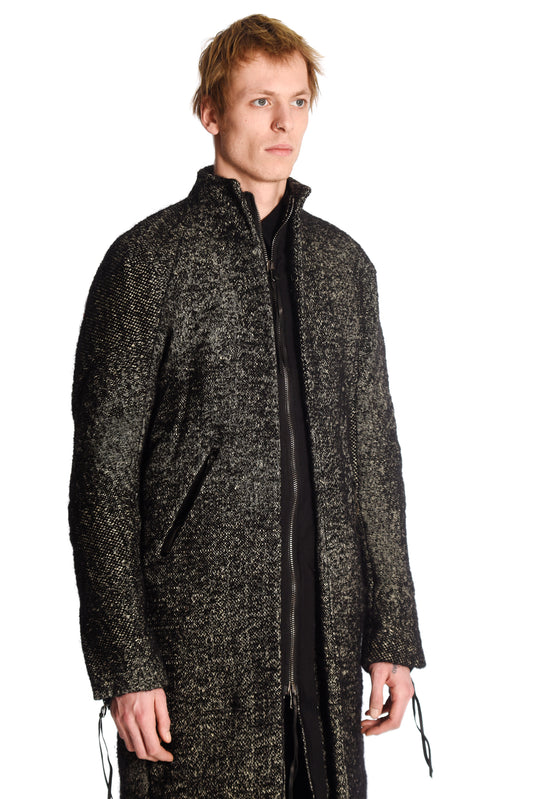 Alpaca Padded Long Cut Zipped Coat