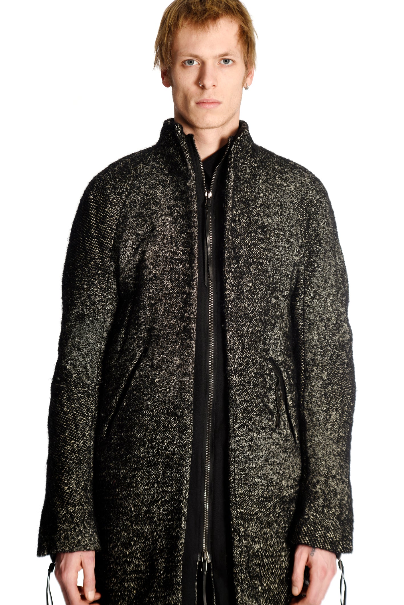 Alpaca Padded Long Cut Zipped Coat