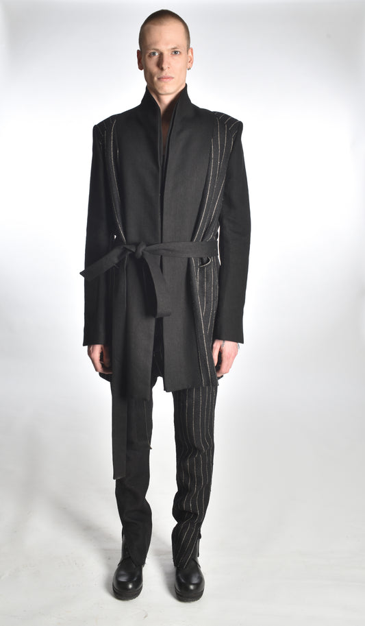 JA93 - Contrast Belted Coat (last one: size 52)