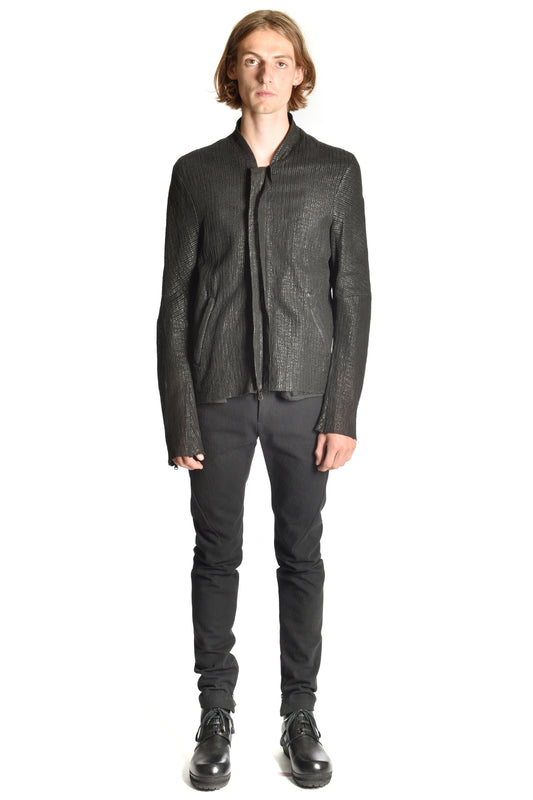 Leather Perforated Bomber (last one size 48)