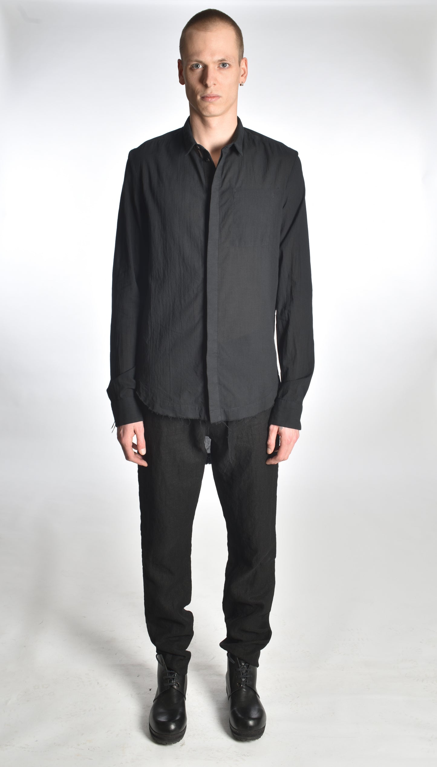 SH26 - Kimono Curved-Hem Shirt