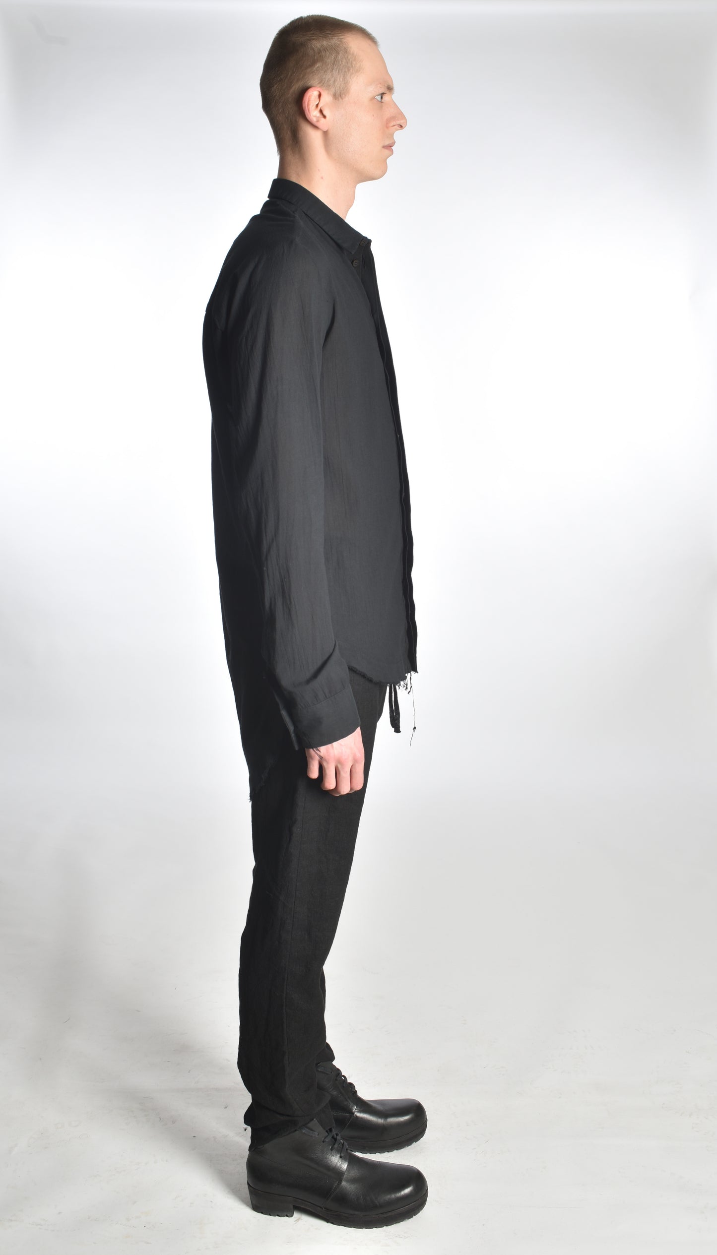 SH26 - Kimono Curved-Hem Shirt