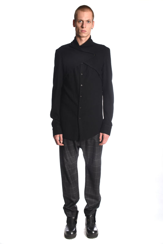 Splitfront wool shirt