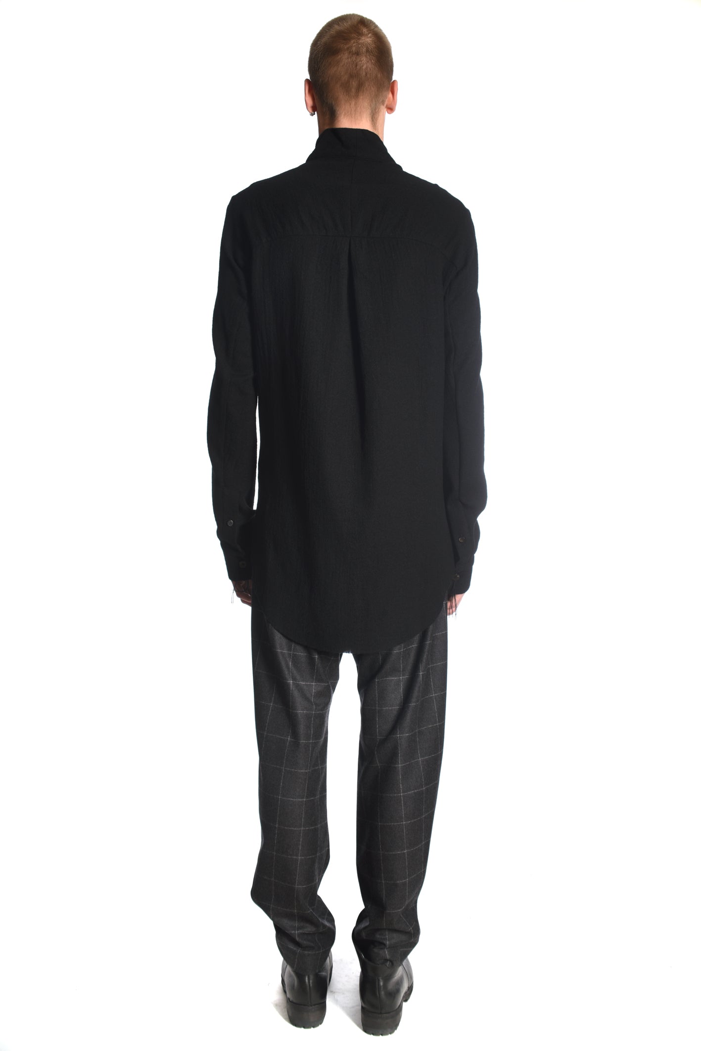 Splitfront wool shirt