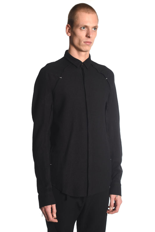 Deconstructed Wool Kimono Shirt