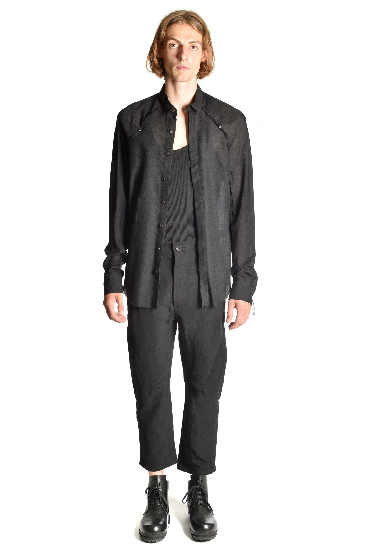Light Wool Kimono Shirt