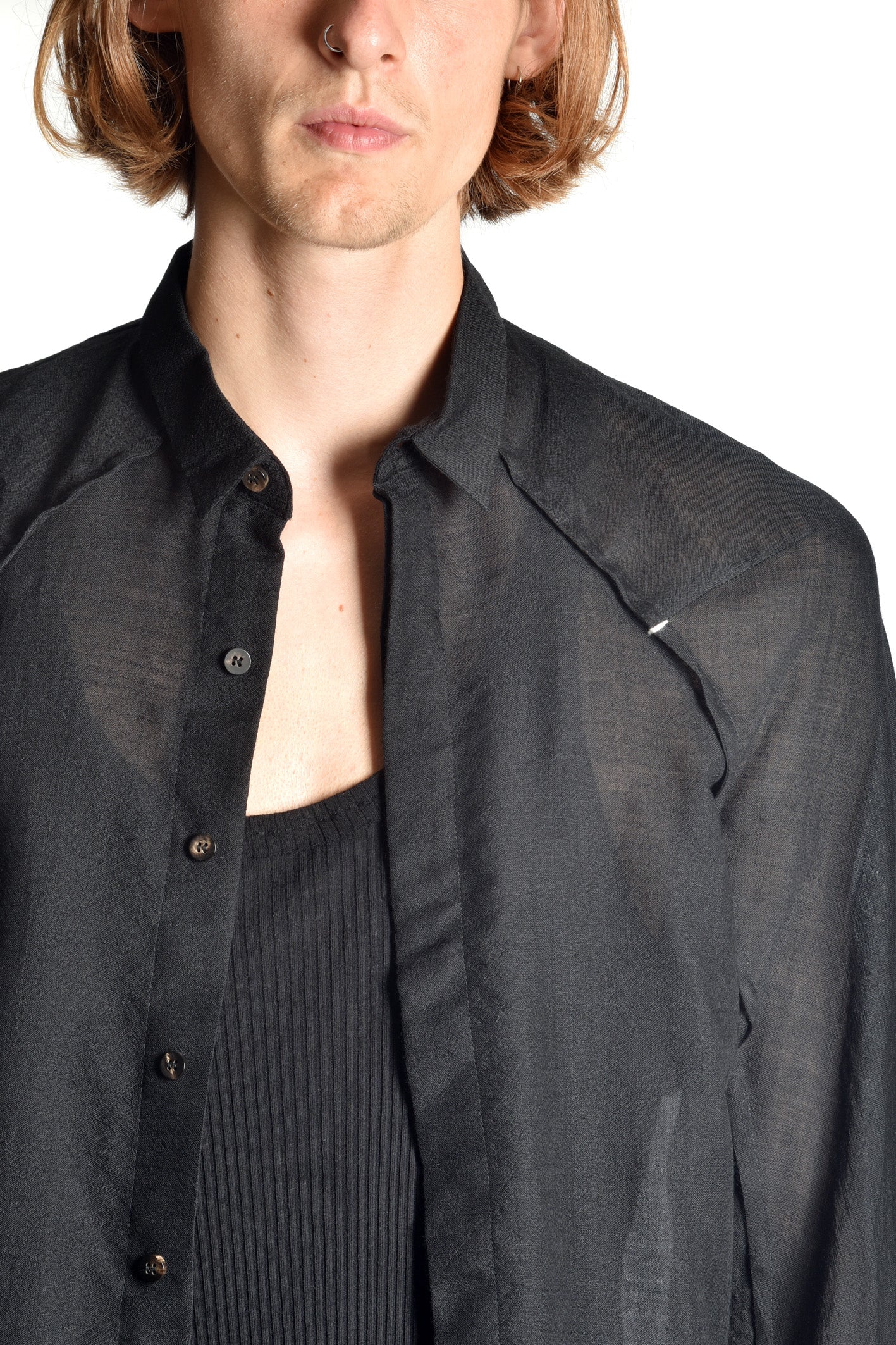 Light Wool Kimono Shirt