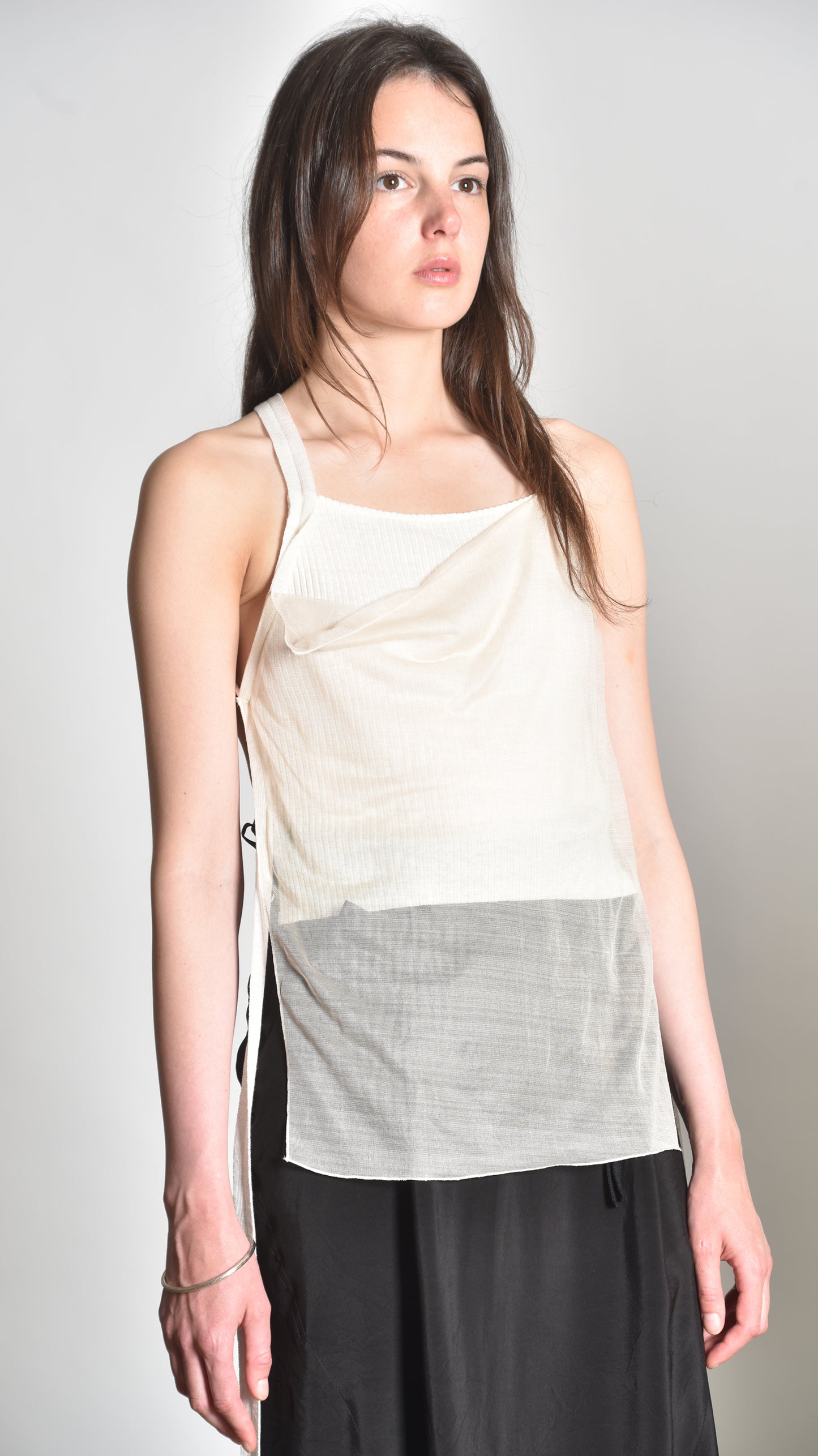 Deconstructed Crossback Sidetaped Tanktop