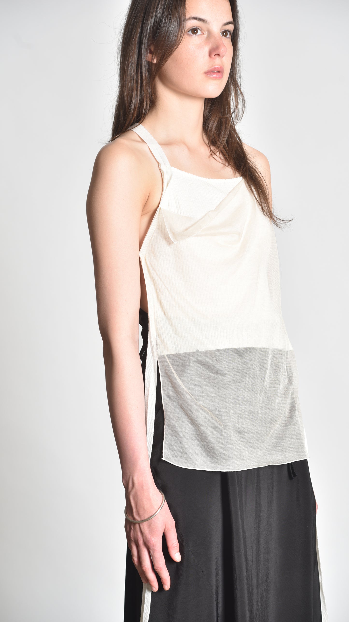 Deconstructed Crossback Sidetaped Tanktop