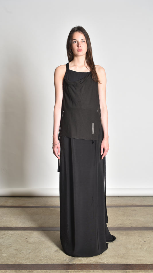 Deconstructed Crossback Sidetaped Tanktop