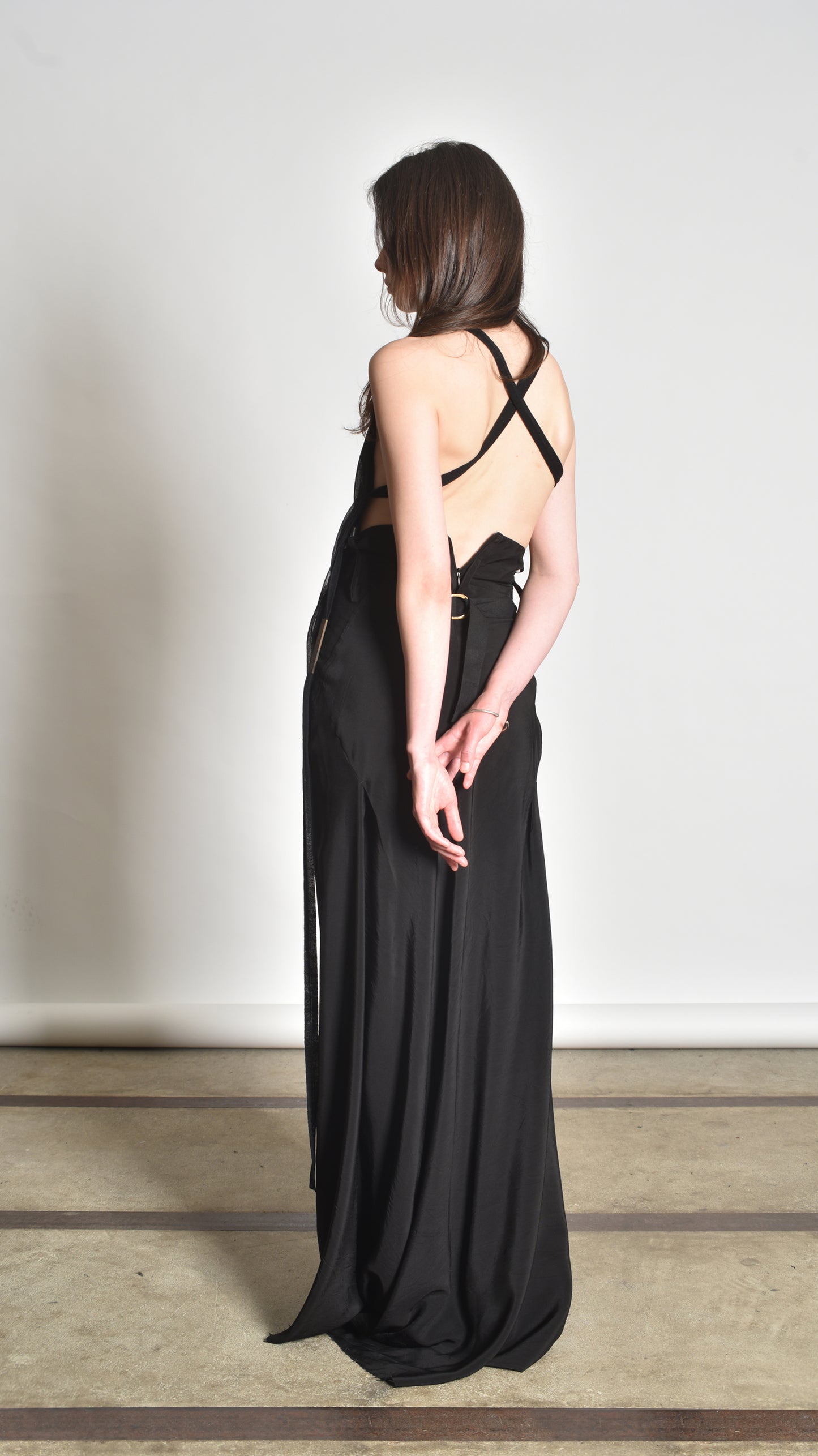 Deconstructed Crossback Sidetaped Tanktop