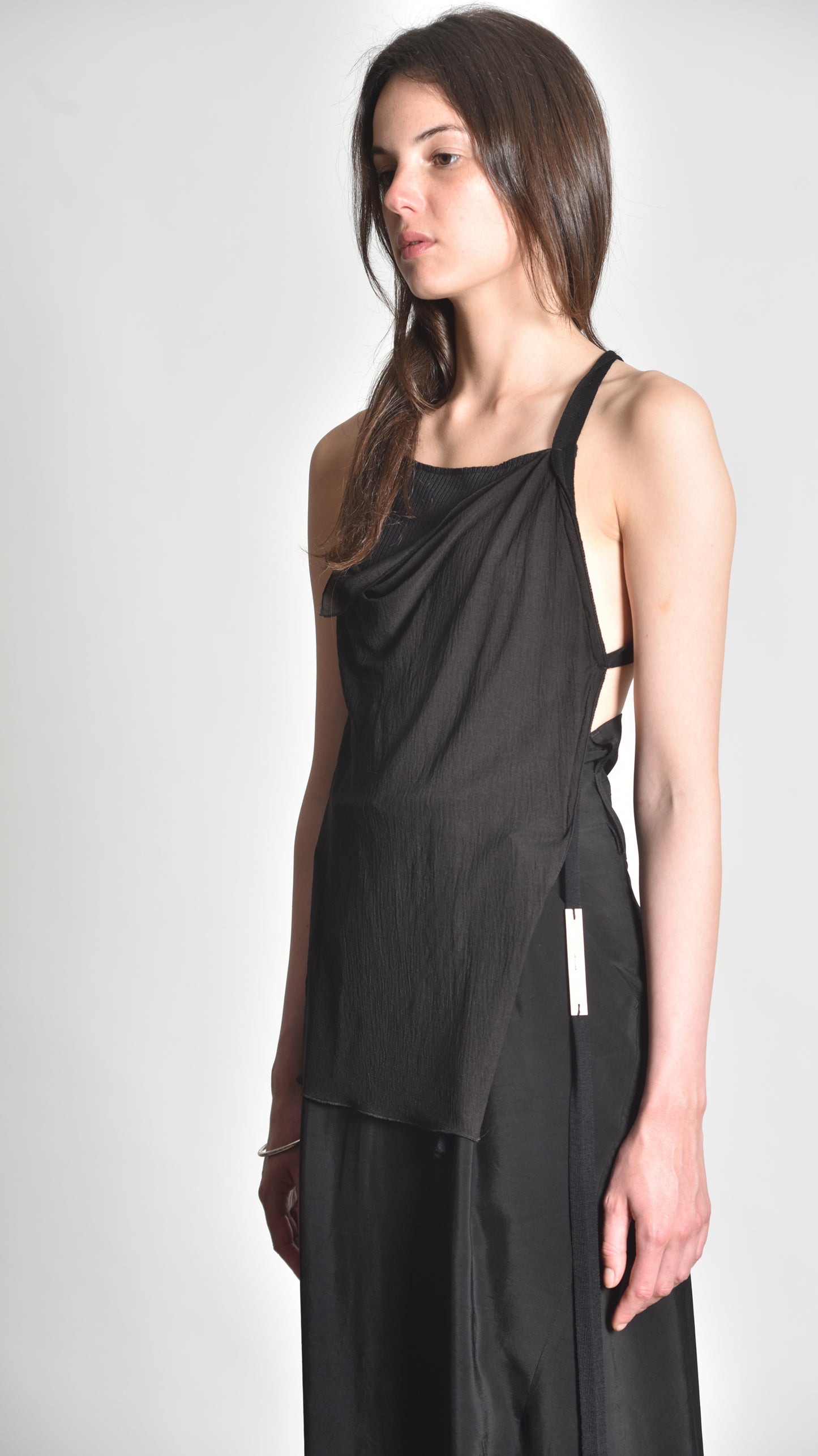 Deconstructed Crossback Sidetaped Tanktop