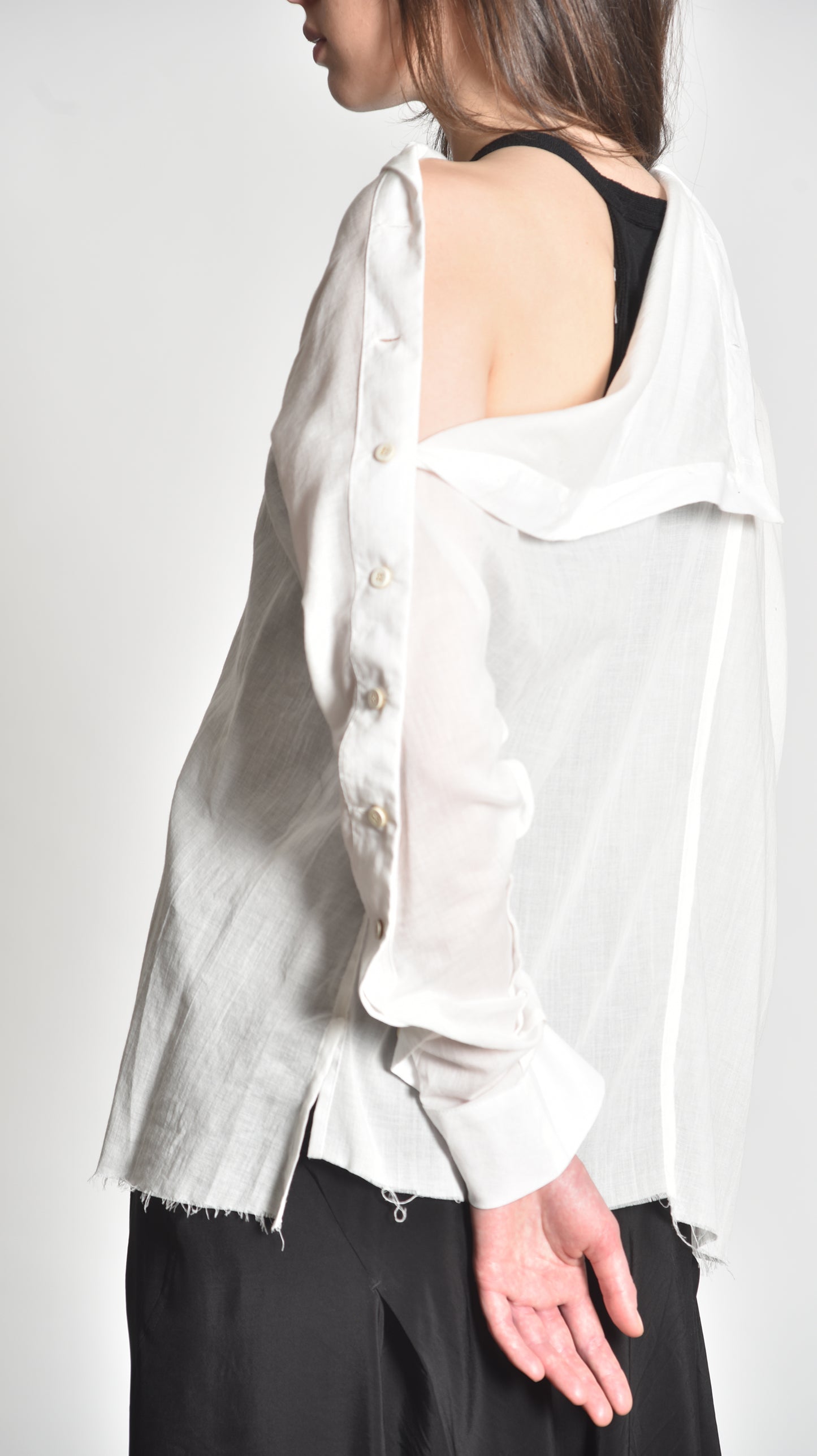 Twisted Buttoned Blouse