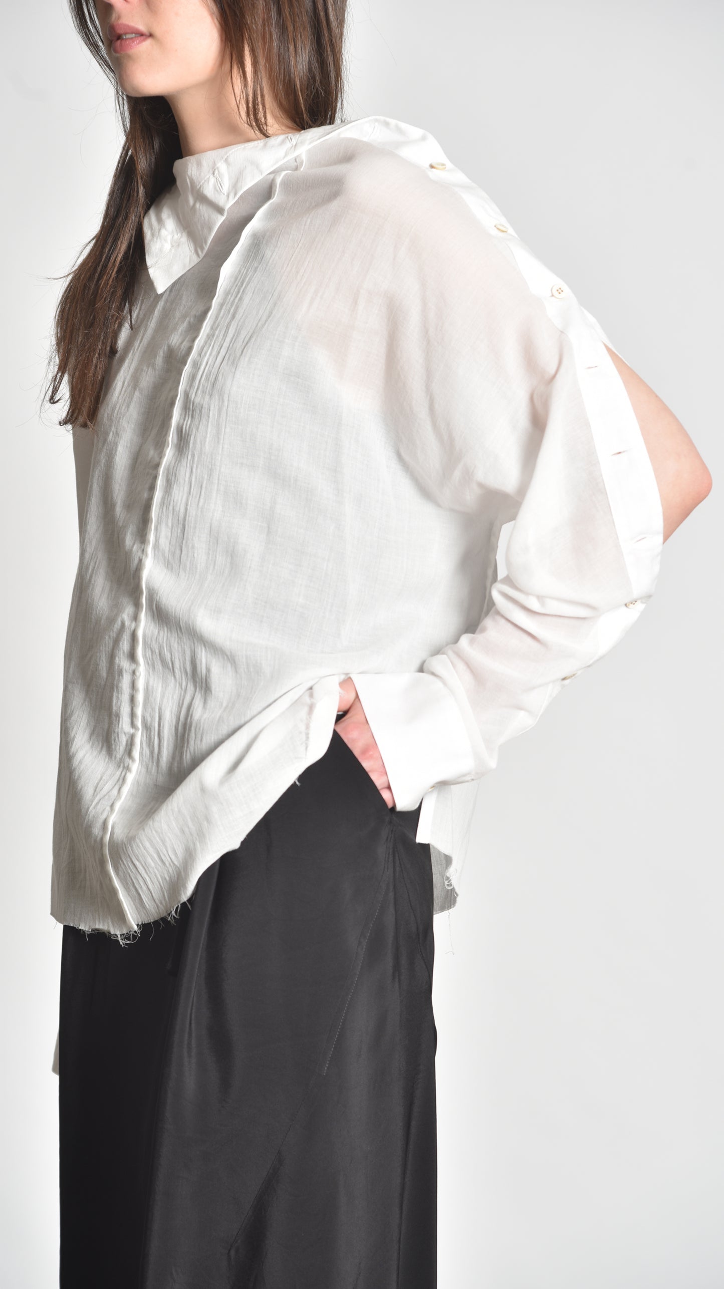 Twisted Buttoned Blouse