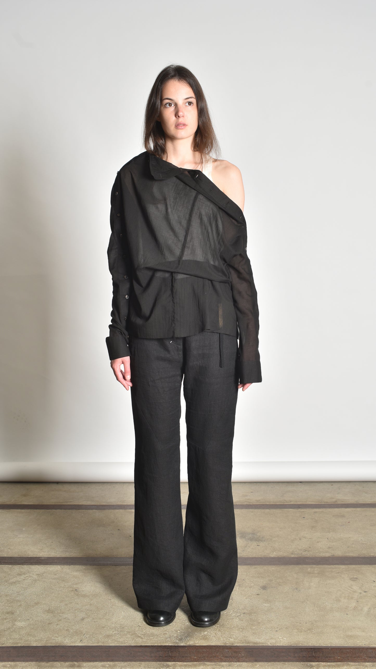 Twisted Buttoned Blouse