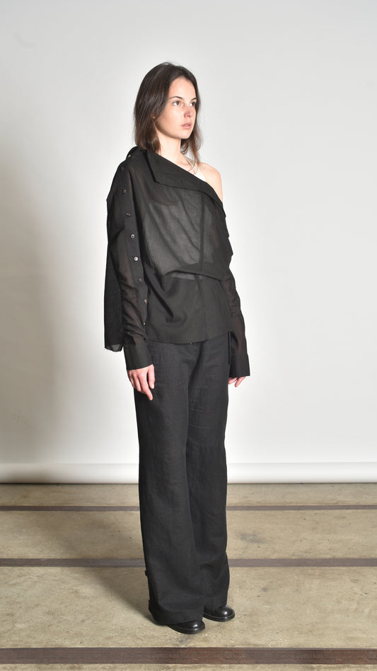 Twisted Buttoned Blouse