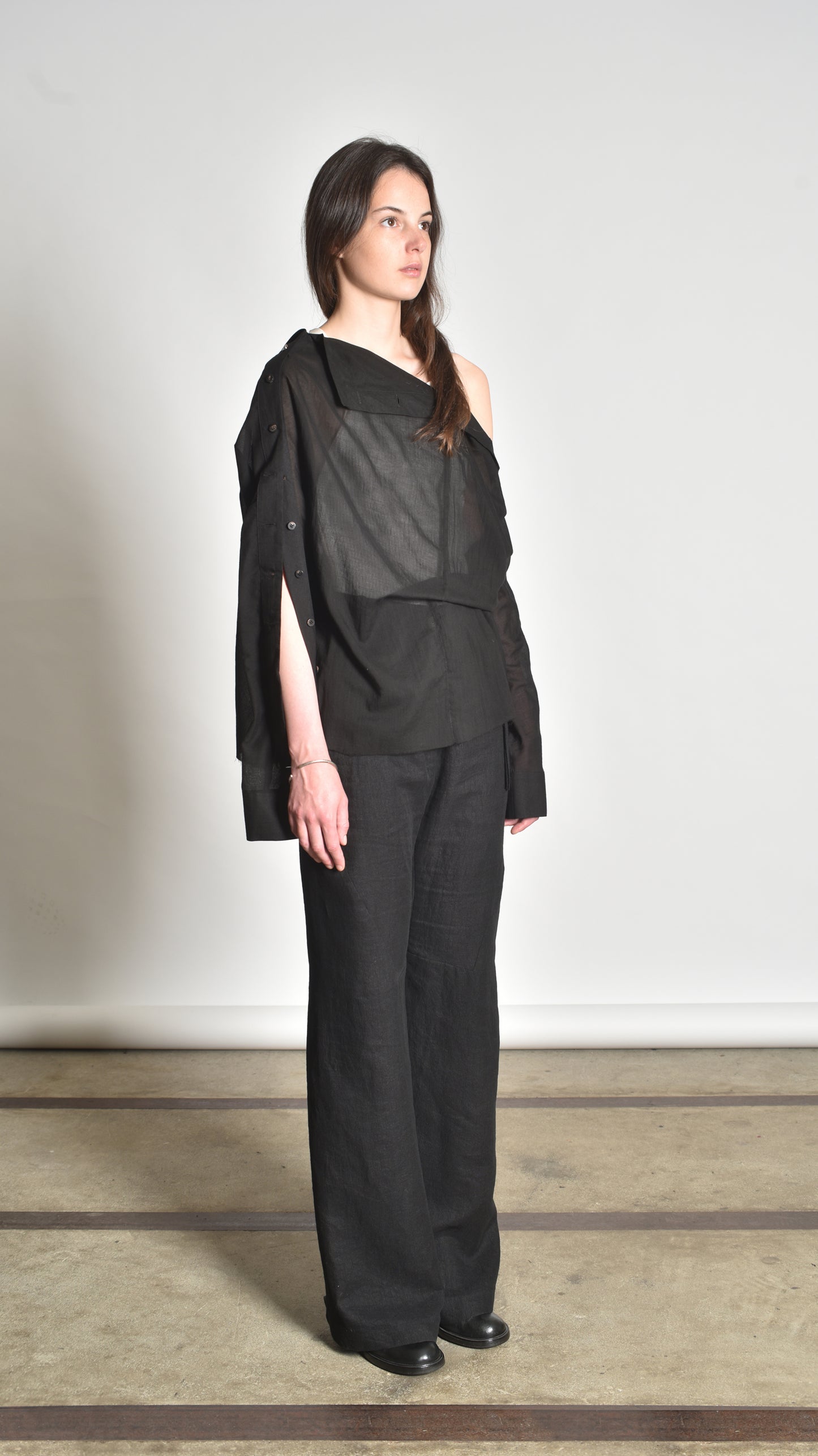 Twisted Buttoned Blouse
