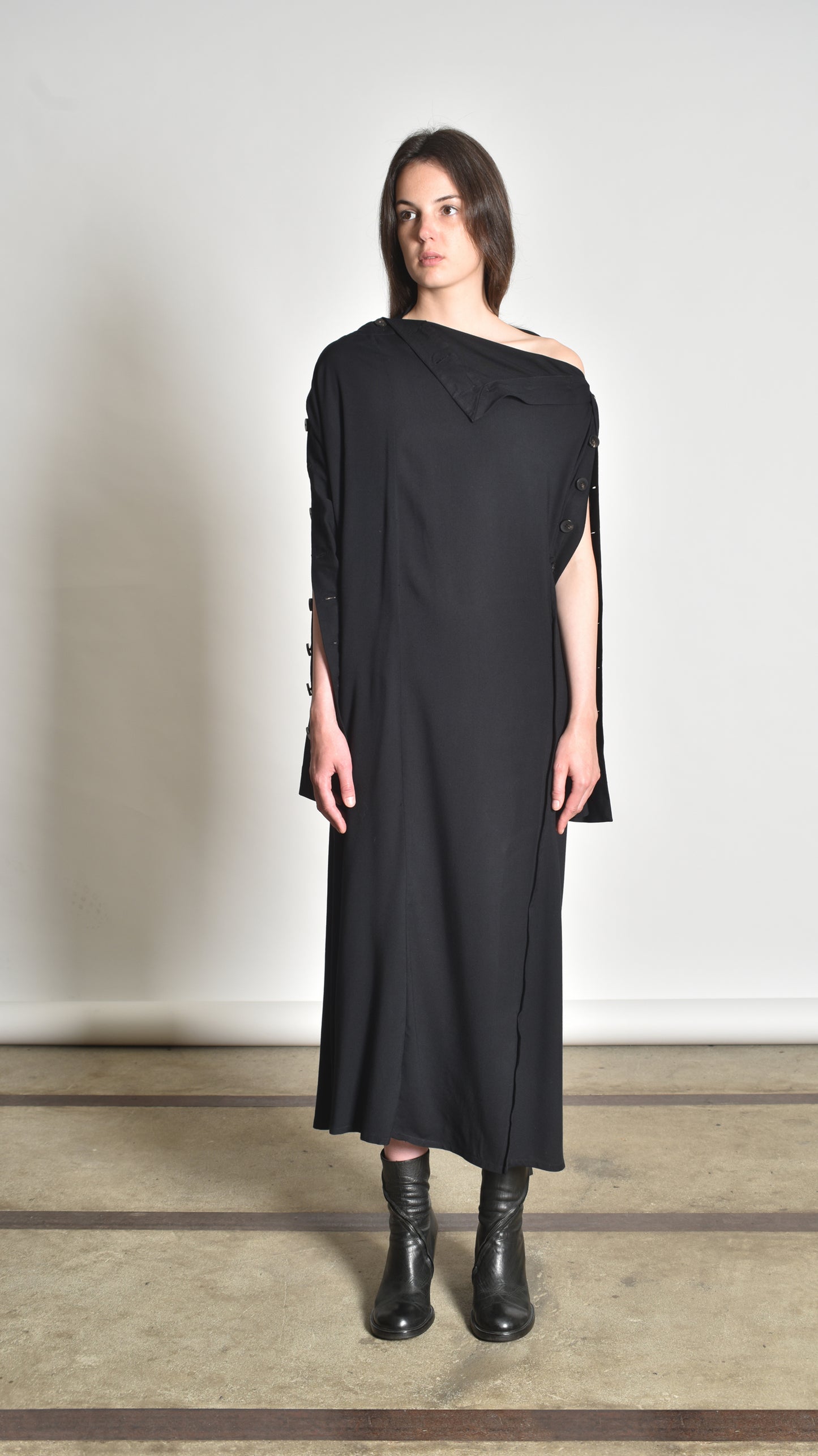 Twisted Buttoned Dress