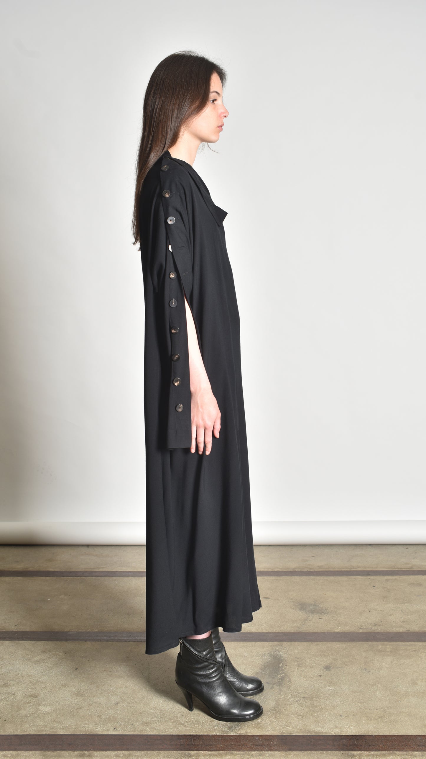 Twisted Buttoned Dress