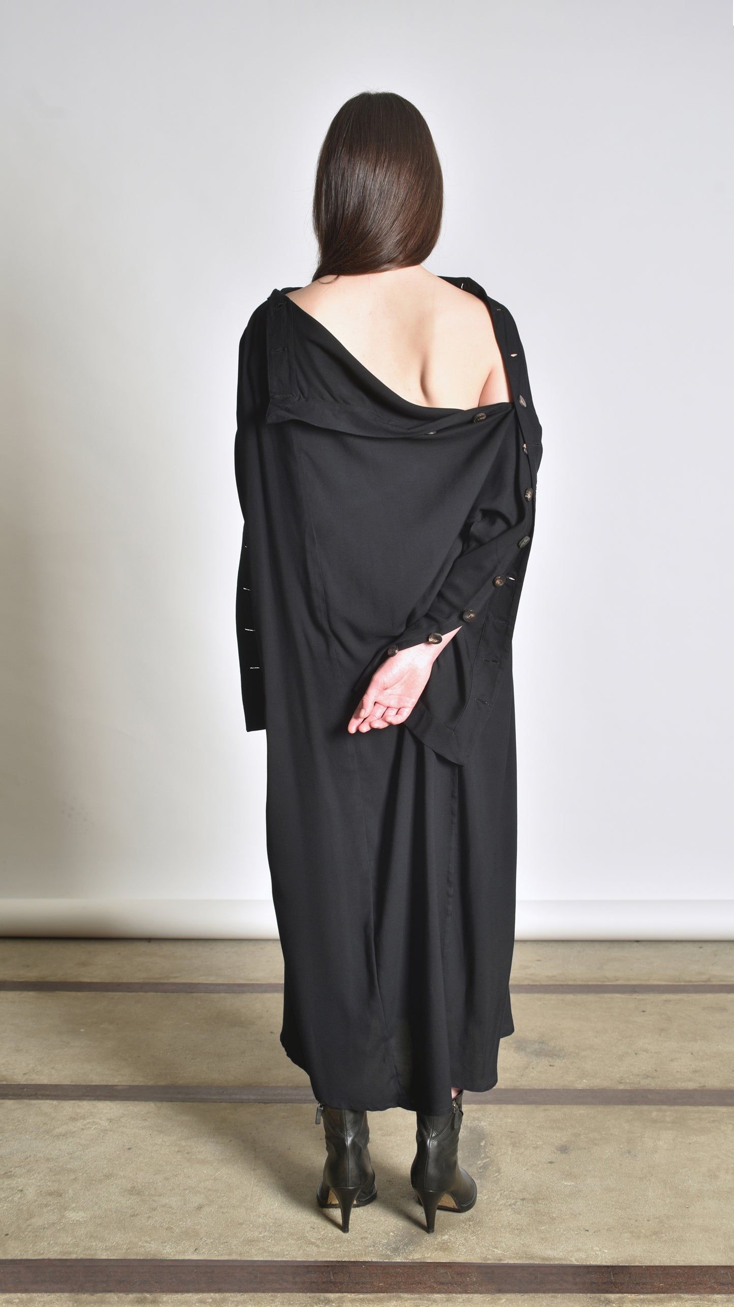 Twisted Buttoned Dress