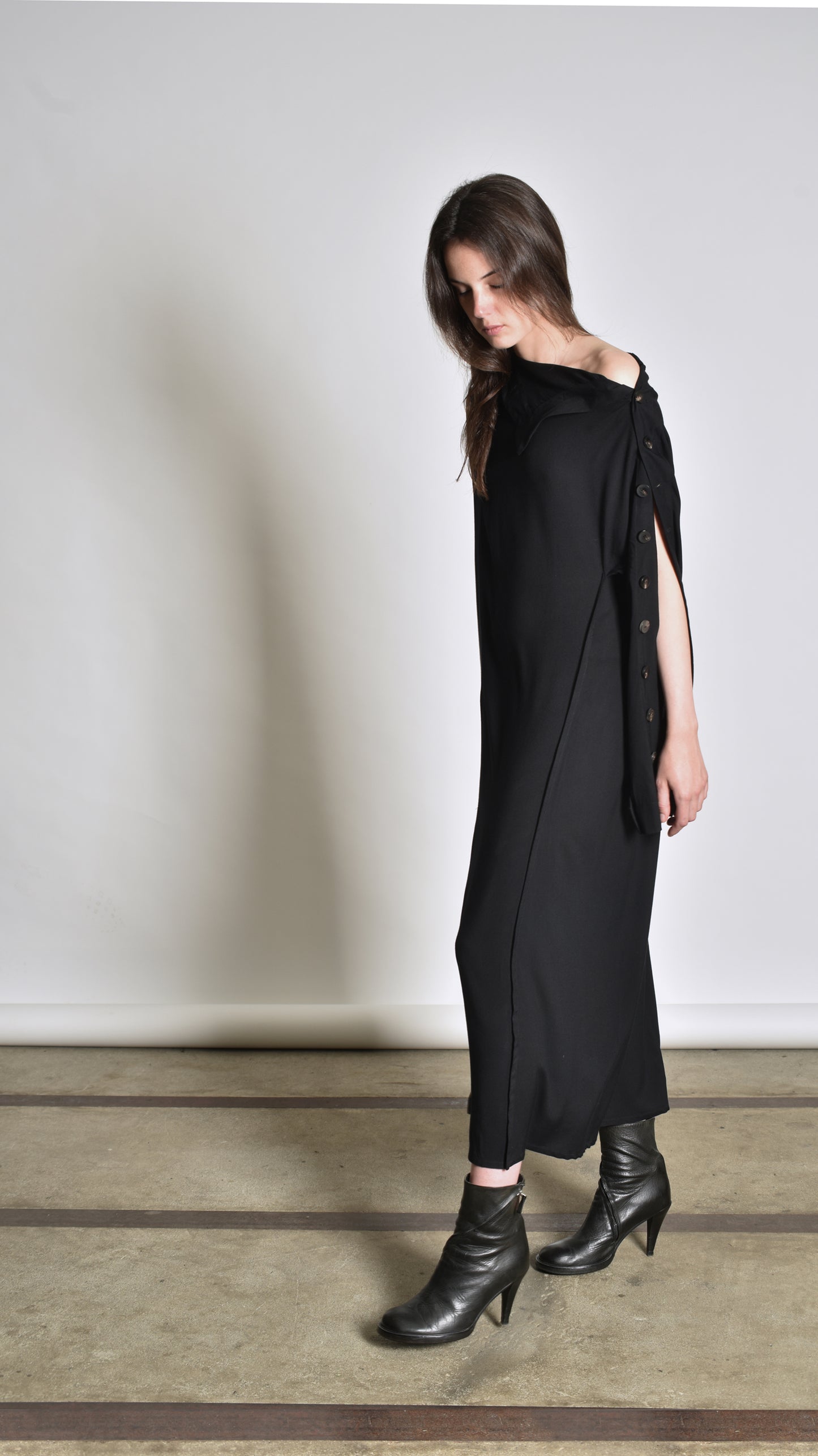 Twisted Buttoned Dress