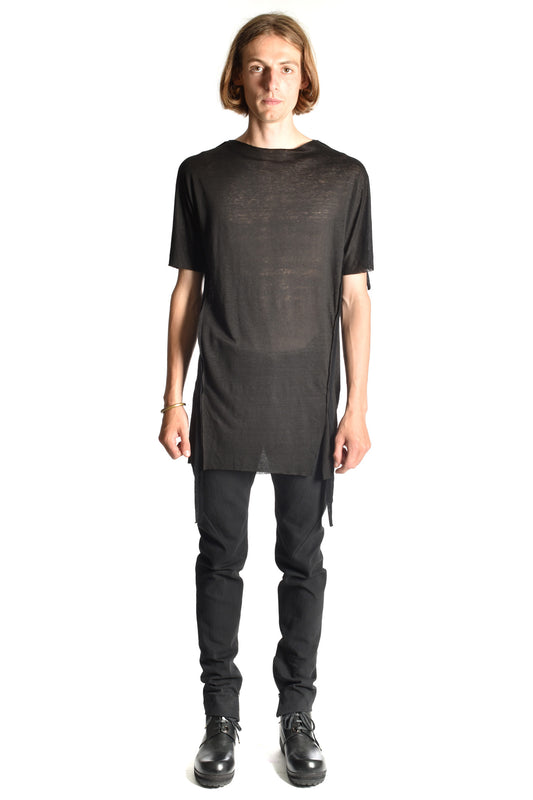 Sidetaped T-Shirt — black tape