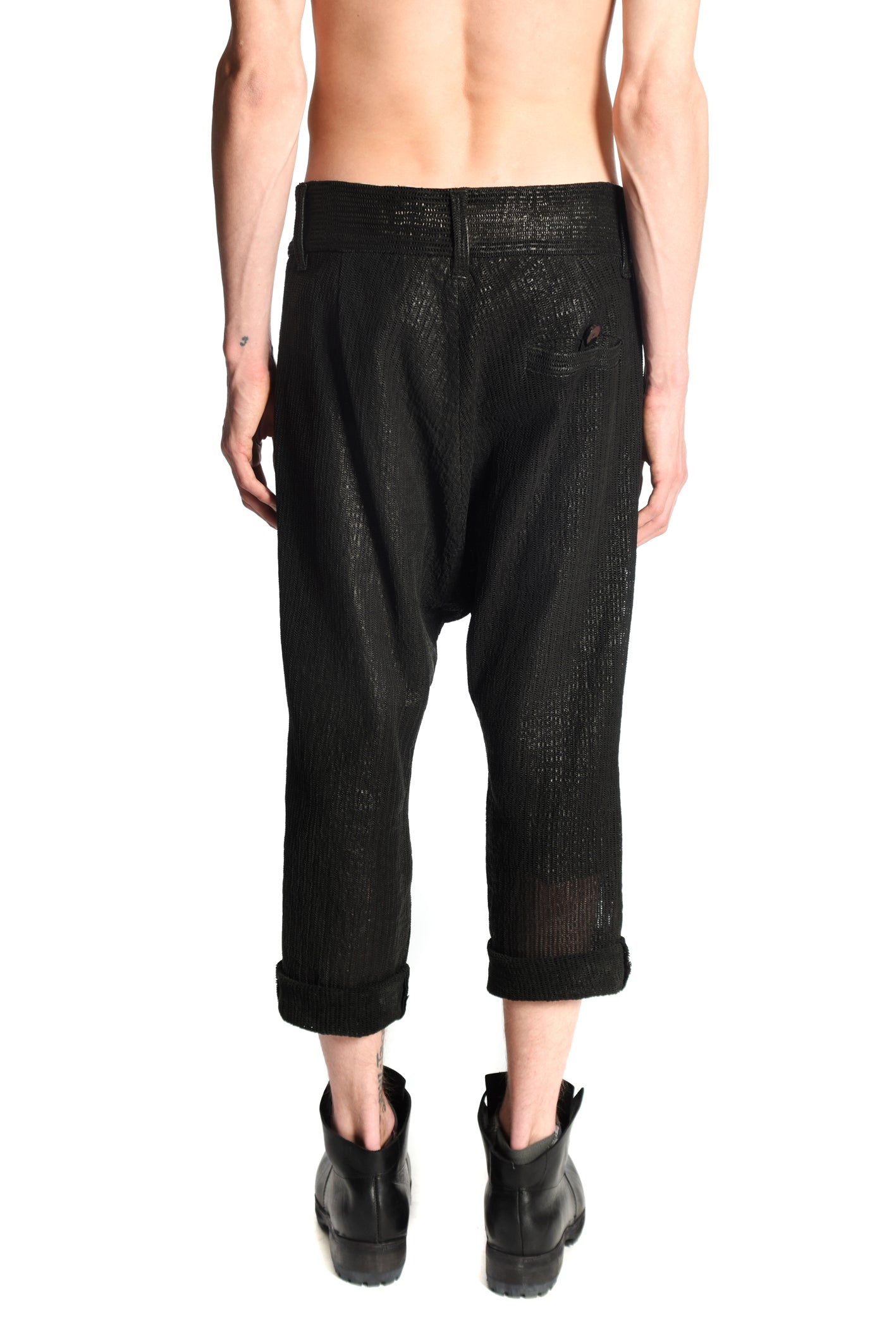 Leather Perforated Decoup Pants (last one size 48)